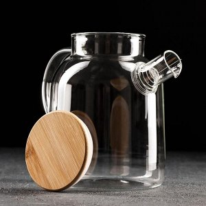 Чайник стеклянный заварочный Magistro «Эко», 1,7 л, с металлическим ситом