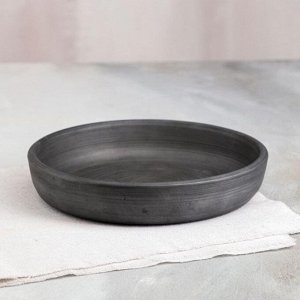 Тарелка "Кеци", чернодымленная глина, 18 см