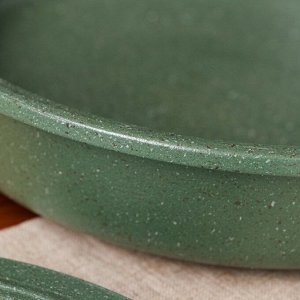 Сковорода с ручками "Гранит", тёмно-зелёная, 28 см