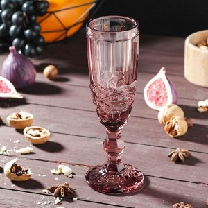 Набор бокалов для шампанского Magistro «Ла-Манш», 160 мл, 7x20 см, 6 шт, цвет розовый