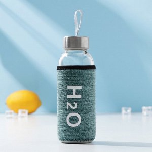 Бутылка в чехле H2O, 300 мл, h=17 см, цвет МИКС