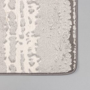 Коврик Доляна «Блик», 50x80 см, цвет серый