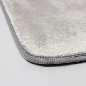 Коврики для ванной и туалета SAVANNA Memory foam, 2 шт: 60x90 см, 40x60 см, цвет серый
