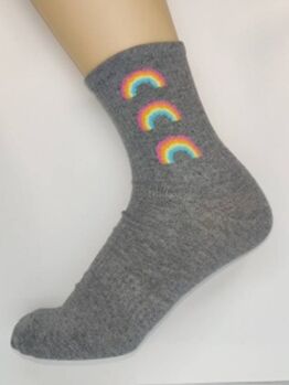 Nature Socks Носки женские с принтом радуга серые