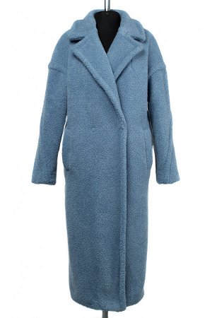 02-2492 Пальто женское утепленное Искусственный мех голубой