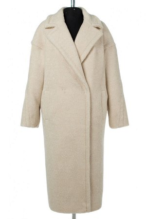 02-3082 Пальто женское утепленное вареная шерсть белый