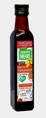 Здоровое меню масло горчичное нерафин. 250мл ПЭТ 1/9