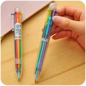 Ручка шариковая автоматическая 6-ти цветная