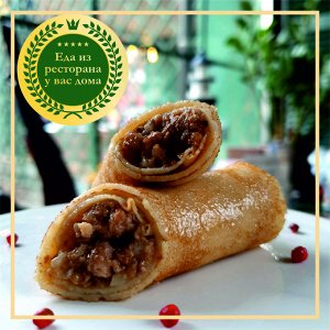 Блины с мясом и рисом
