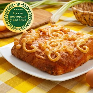 Пирог слоено-дрожжевой с ветчиной и сыром
