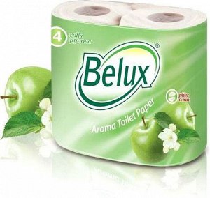 Туалет. бум. 2 сл "Belux" Арома, вт., с ароматом яблока, 4 рул. в уп