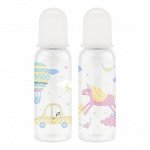 Lubby - Бутылочка для кормления с силиконовой соской от 0 мес., 250 мл. 1шт