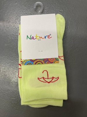 Nature Socks Носки женские высокий паголенок, цветные, зонтики