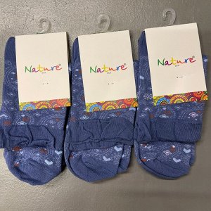 Nature Socks Носки женские высокий паголенок с рисунком