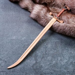 Сувенирное деревянное оружие "Сабля воеводы", массив бука, 65 см, микс