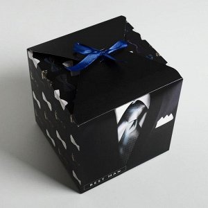 Коробка складная «Джентельмену», 18 × 18 × 18 см