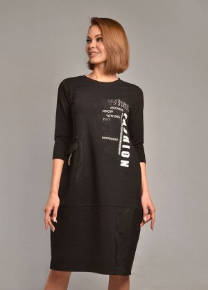 Платье женское "МАРИЭЛЬ" (чёрный №1)