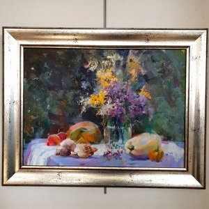 Картина "Натюрморт с ракушками"