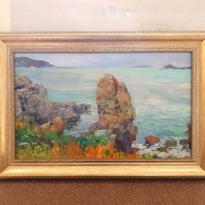 Картина "Приморские скалы"