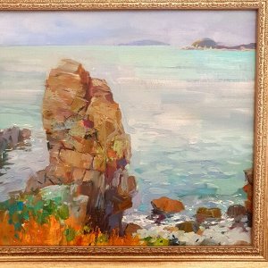 Картина "Приморские скалы"