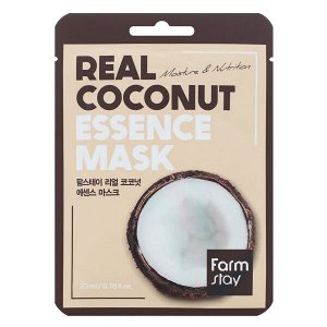 FarmStay Маска-салфетка КОКОС, Real Essence Mask Coconut, 23мл