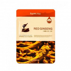 FarmStay Маска-салфетка КРАСНЫЙ ЖЕНЬШЕНЬ, Visible Difference Mask Sheet Red Ginseng, 23мл