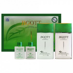 JIGOTT. Набор по уходу за мужской кожей с экстрактом Зеленого чая,WELL-BEING GREENTEA FOR MAN 2SET