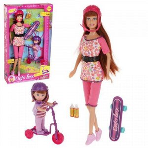 Набор кукол "Defa Lucy" На прогулке (кукла 29 см, кукла 15 см, аксесс. 6 пред,),кор   V
