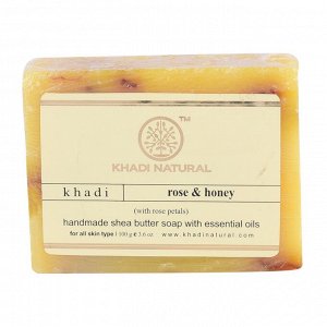 Khadi ROSE HONEY PETAL SOAP/Кхади мыло с лепестками розы