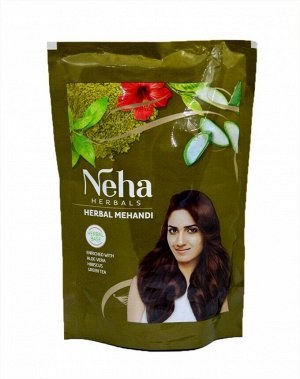 Neha Herbals Herbal Mehandi 500g / Травяной Механди Краска для Волос (Темно-Каштановый) 500г