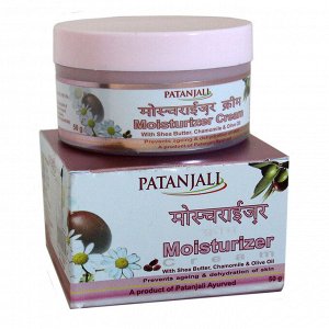 Patanjali Moisturizer Cream With Shea Butter 50g / Увлажняющий Крем с Маслом Ши, Ромашкой и Оливковым Маслом 50г