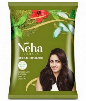 Краска для волос на основе натуральной хны Neha Herbals (Темно каштановый)