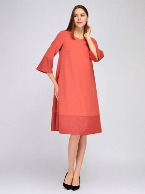 Платье. Цвет: коралловый