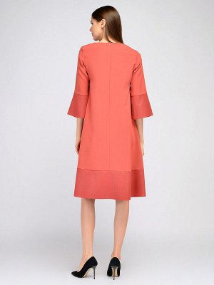 Платье. Цвет: коралловый