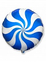 Фольга шар Карамель голубой 18&quot;/45 см 1шт Испания 1202-2105