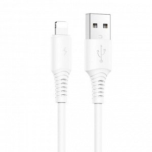 Кабель USB - Apple lightning Borofone BX47 Coolway  100см 2,4A (white)