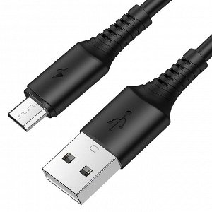 Кабель USB - micro USB Borofone BX47 Coolway  100см 2,4A (black)