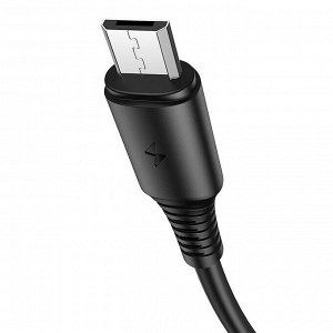 Кабель USB - micro USB Borofone BX47 Coolway  100см 2,4A (black)