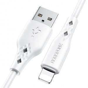 Кабель USB - Apple lightning Borofone BX48  100см 2,4A (white)