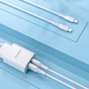 Кабель USB - Apple lightning Borofone BX48  100см 2,4A (white)