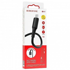 Кабель USB - micro USB Borofone BX47 Coolway  100см 2,4A (black)