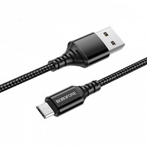 Кабель USB - micro USB Borofone BX54 Ultra bright  100см 2,4A (black)