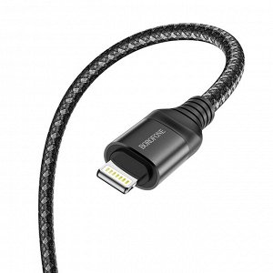 Кабель USB - Apple lightning Borofone BX56  100см 2,4A (black)