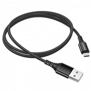 Кабель USB - micro USB Borofone BX54 Ultra bright  100см 2,4A (black)