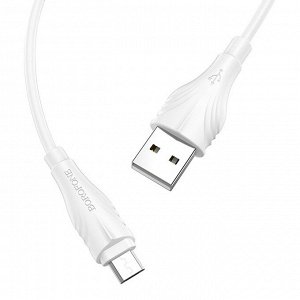 Кабель USB - micro USB Borofone BX18  100см 2,4A (white)