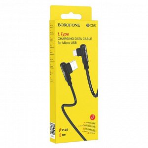 Кабель USB - micro USB Borofone BX58 Lucky  100см 2,4A (black)