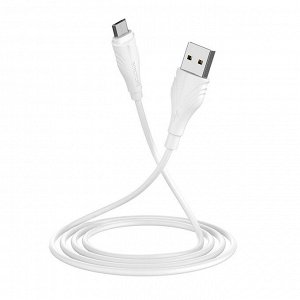 Кабель USB - micro USB Borofone BX18  100см 2,4A (white)