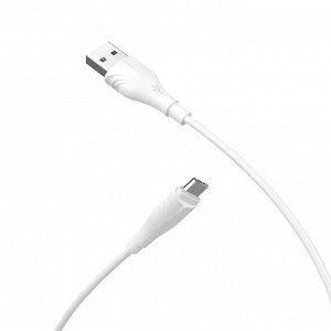 Кабель USB - micro USB Borofone BX18  100см 2,4A (white)