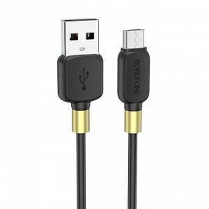 Кабель USB - micro USB Borofone BX59 Defender  100см 2,4A (black)