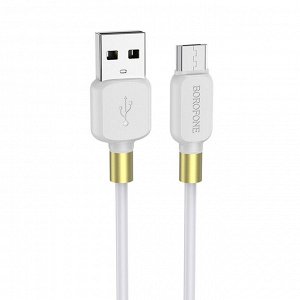 Кабель USB - micro USB Borofone BX59 Defender, 100 см (white)